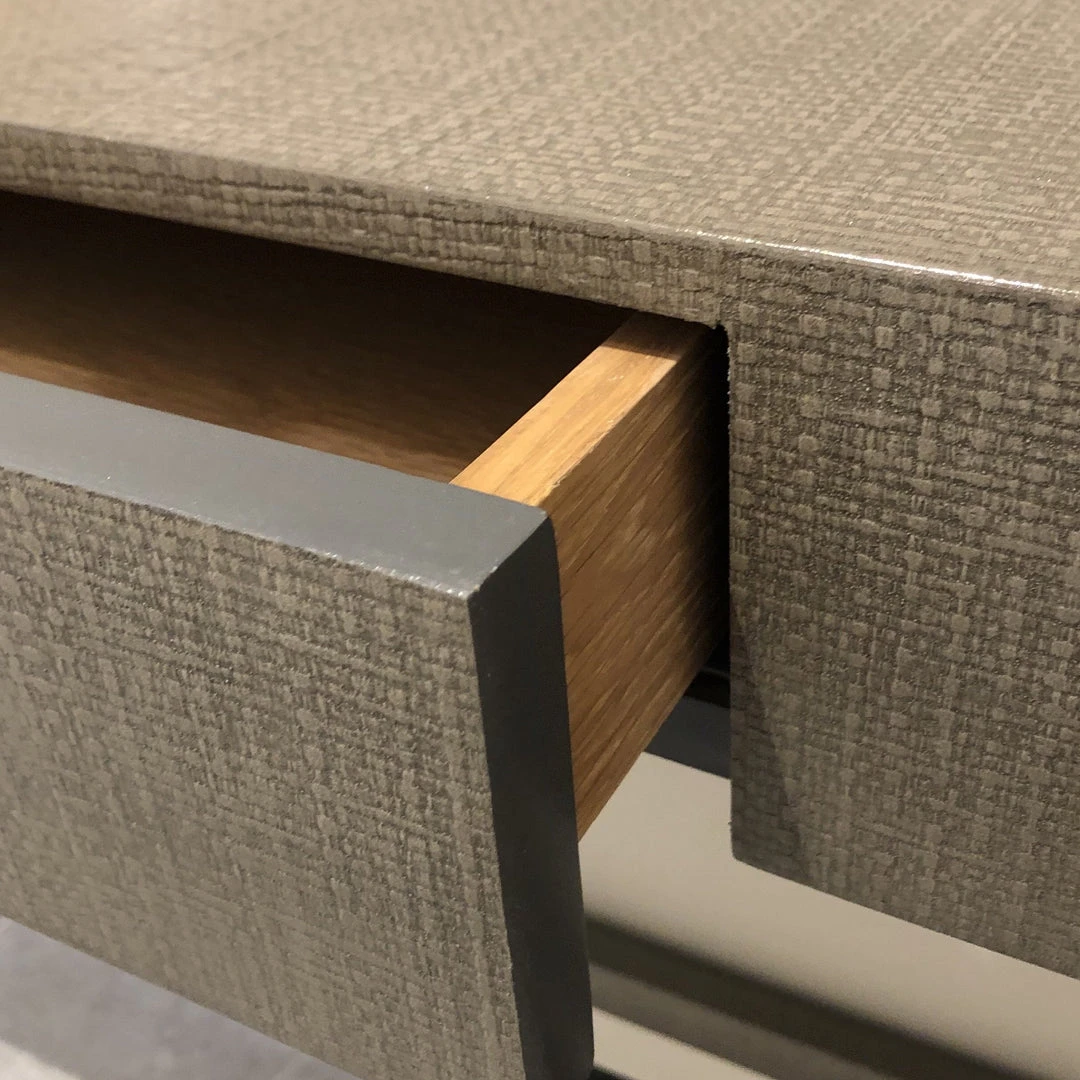 Made Goods Conrad Console Table Seal Faux Raffia 2 Made Goods Conrad Console Table Seal Faux Raffia