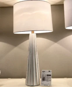 Made Goods Nova Table Lamp White Cement And Gold Leaf