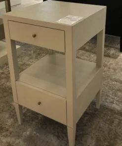 Made Goods Conrad Low Single Nightstand Off White Faux Raffia