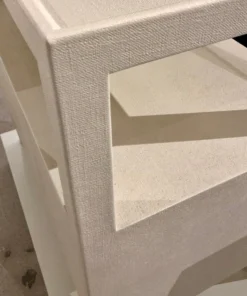 Made Goods New Arrivals Jarin Double Nightstand White Faux Belgian Linen