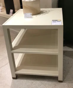 Made Goods New Arrivals Jarin Side Table White Faux Belgian Linen