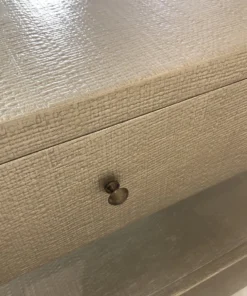 Made Goods New Arrivals Conrad Low Double Nightstand Champagne Faux Raffia