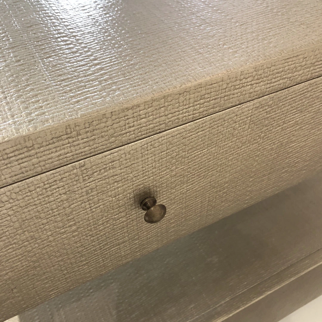 Made Goods New Arrivals Conrad Low Double Nightstand Champagne Faux Raffia 2 Made Goods New Arrivals Conrad Low Double Nightstand Champagne Faux Raffia