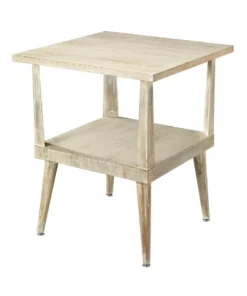 Jamie Young Arlo Side Table Grey Washed Wood