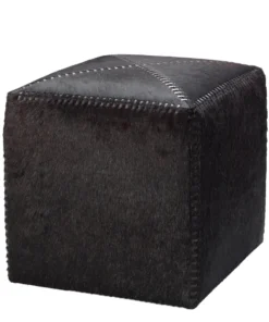 Jamie Young New Arrivals Brown Hide Ottoman Small