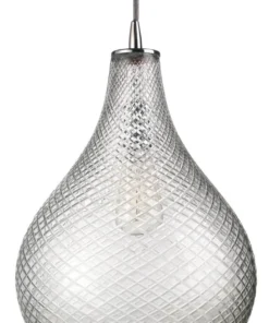 Jamie Young New Arrivals Cut Glass Pendant Clear