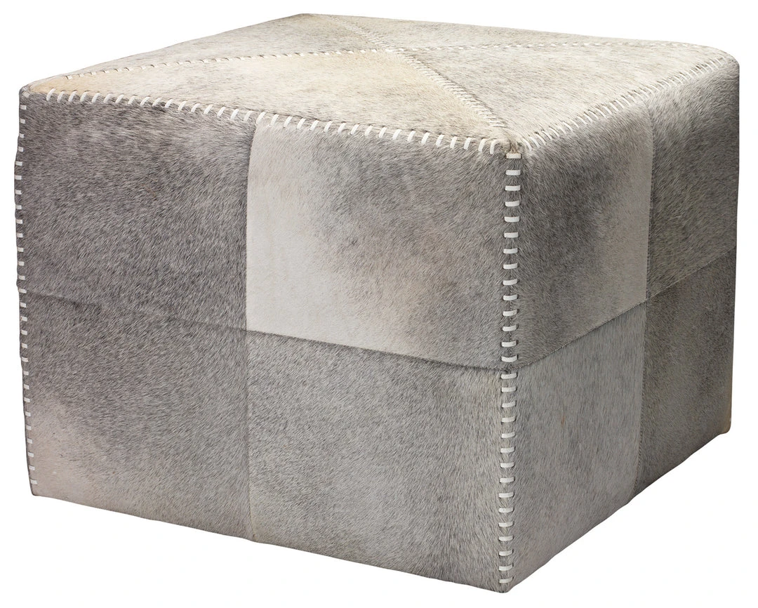 Jamie Young New Arrivals Large Ottoman Grey Hide 1 Jamie Young New Arrivals Large Ottoman Grey Hide
