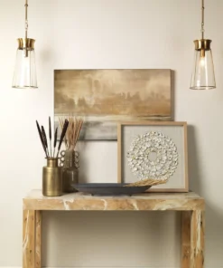 Jamie Young New Arrivals Nara Pendant Clear And Brass