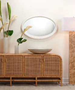 Jamie Young Ovation Oval Mirror White 9 Jamie Young Ovation Oval Mirror White
