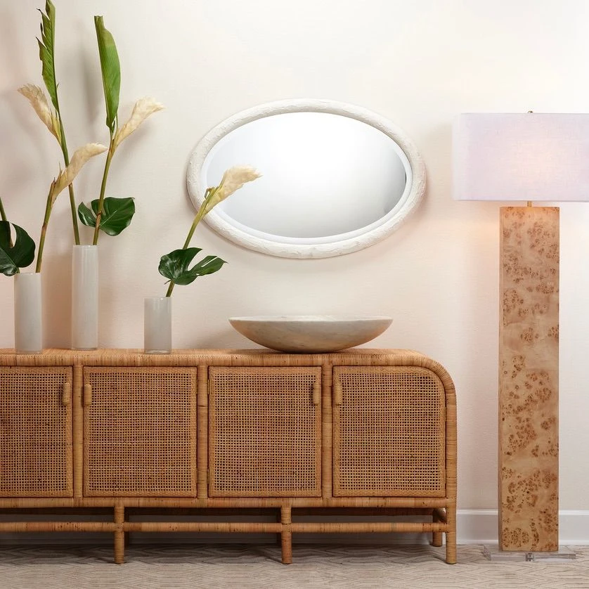 Jamie Young Ovation Oval Mirror White 3 Jamie Young Ovation Oval Mirror White