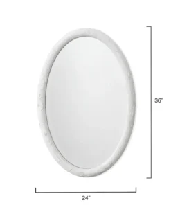 Jamie Young Ovation Oval Mirror White 12 Jamie Young Ovation Oval Mirror White