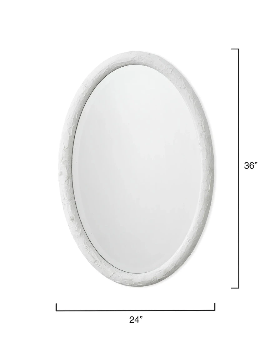 Jamie Young Ovation Oval Mirror White 6 Jamie Young Ovation Oval Mirror White