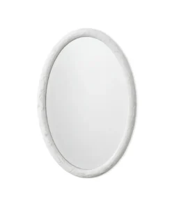 Jamie Young Ovation Oval Mirror White