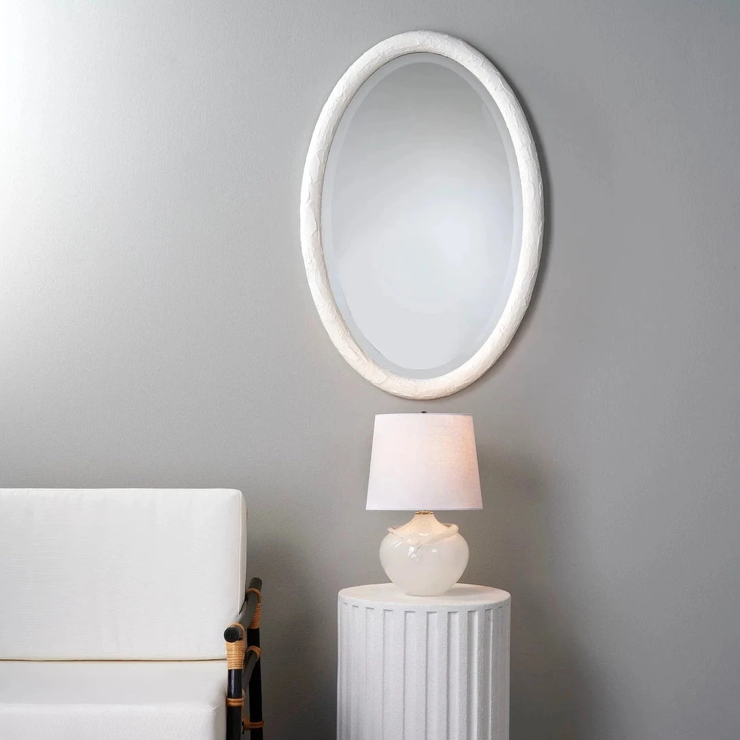 Jamie Young Ovation Oval Mirror White 2 Jamie Young Ovation Oval Mirror White