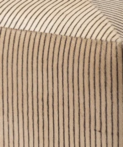 Jamie Young Pinstripe Ottoman Black And Cream New Arrivals