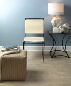 Jamie Young Pinstripe Ottoman Black And Cream New Arrivals