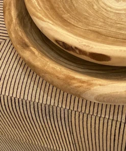 Jamie Young Pinstripe Ottoman Black And Cream New Arrivals