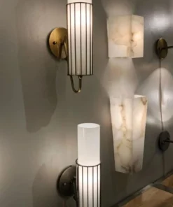 Jamie Young Borealis Hexagon Sconce Alabaster 5 Jamie Young Borealis Hexagon Sconce Alabaster