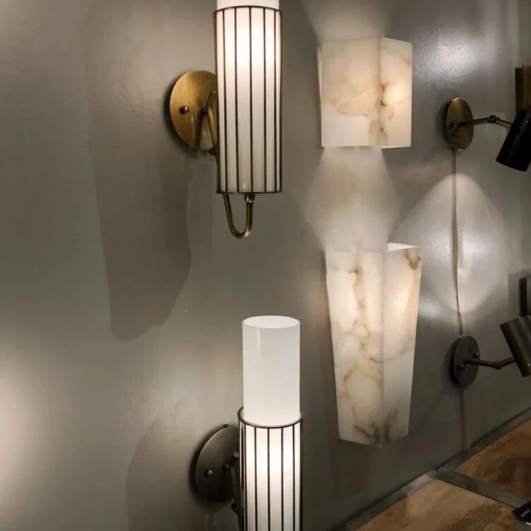 Jamie Young Borealis Hexagon Sconce Alabaster 3 Jamie Young Borealis Hexagon Sconce Alabaster