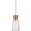 Jamie Young New Arrivals Nara Pendant Clear And Brass