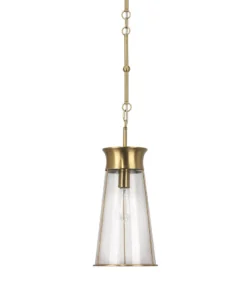 Jamie Young New Arrivals Nara Pendant Clear And Brass