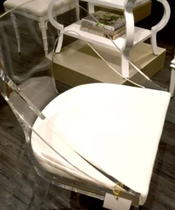 Worlds Away New Arrivals Jolie Chair White Linen