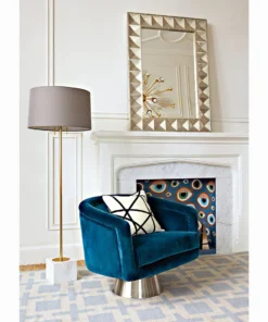 Jonathan Adler New Arrivals Canaan Floor Lamp In Gray And White