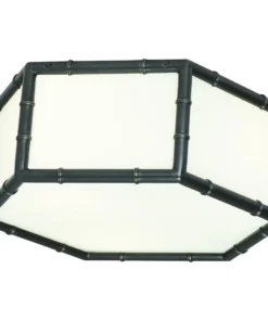 Jonathan Adler New Arrivals Meurice Flush Mount Hexagonal Deep Patina Bronze