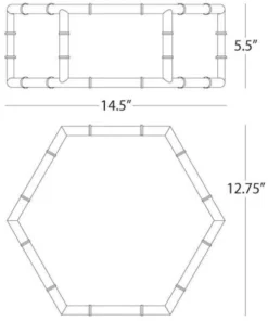 Jonathan Adler Meurice Flush Mount Hexagonal Modern Brass New Arrivals