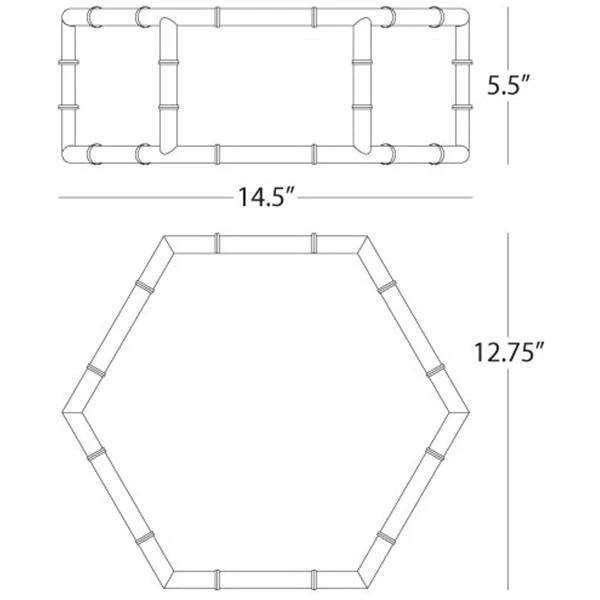 Jonathan Adler New Arrivals Meurice Flush Mount Hexagonal Deep Patina Bronze 2 Jonathan Adler New Arrivals Meurice Flush Mount Hexagonal Deep Patina Bronze