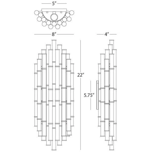 Jonathan Adler Meurice Two Light Wall Sconce Deep Patina Bronze 2 Jonathan Adler Meurice Two Light Wall Sconce Deep Patina Bronze