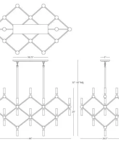 Jonathan Adler Milano Chandelier In Brass New Arrivals