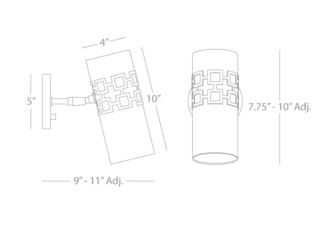 Jonathan Adler Parker Wall Sconce Polished Nickel 2 Jonathan Adler Parker Wall Sconce Polished Nickel