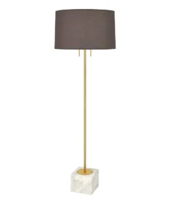 Jonathan Adler New Arrivals Canaan Floor Lamp In Gray And White