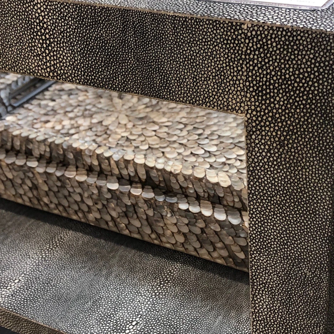 Made Goods Lafeu Square Coffee Table Cool Gray Faux Shagreen New Arrivals 2 Made Goods Lafeu Square Coffee Table Cool Gray Faux Shagreen New Arrivals