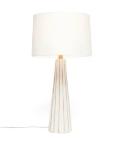 Made Goods Nova Table Lamp White Cement And Gold Leaf