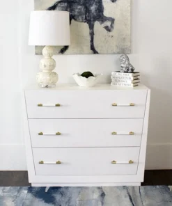Worlds Away New Arrivals Liam Chest White Lacquer
