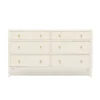 Made Goods New Arrivals Jarin 60" Dresser White Faux Belgian Linen