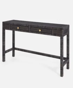 Made Goods Isla Console 60" Smoked Peeled Rattan