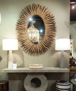 Made Goods Donatella Oval Mirror Natural