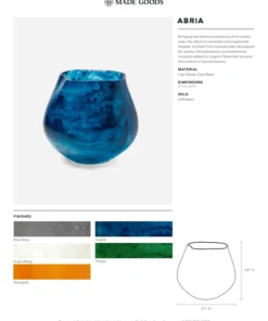 Made Goods Abria Vase Pearl 13 Made Goods Abria Vase Pearl