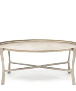Made Goods New Arrivals Addison Oval Coffee Table Aged Silver