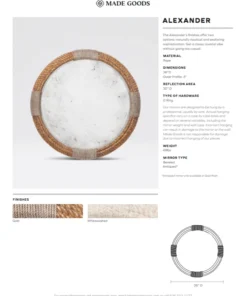 Made Goods Alexander Mirror Whitewash Rope New Arrivals