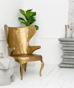 Made Goods Alfred Lounge Chair Hammered Gold Iron 9 Made Goods Alfred Lounge Chair Hammered Gold Iron