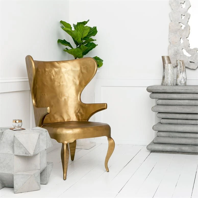 Made Goods Alfred Lounge Chair Hammered Gold Iron 3 Made Goods Alfred Lounge Chair Hammered Gold Iron