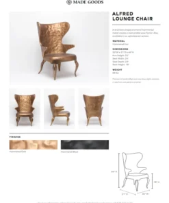 Made Goods Alfred Lounge Chair Hammered Gold Iron 13 Made Goods Alfred Lounge Chair Hammered Gold Iron