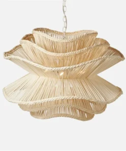 Made Goods Alondra Chandelier White Rattan New Arrivals