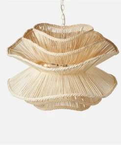 Made Goods Alondra Chandelier White Rattan New Arrivals