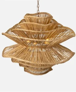 Made Goods Alondra Chandelier Large Natural Rattan New Arrivals