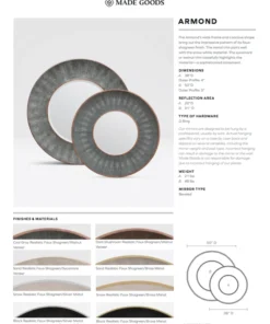 Made Goods New Arrivals Armond Mirror Small Black And Gold 5 Made Goods New Arrivals Armond Mirror Small Black And Gold